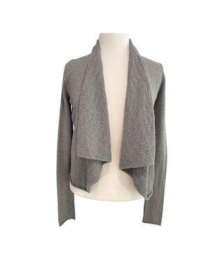 Converse One Star cardigan crop wrap shale collar 100% cotton knit & crochet XS